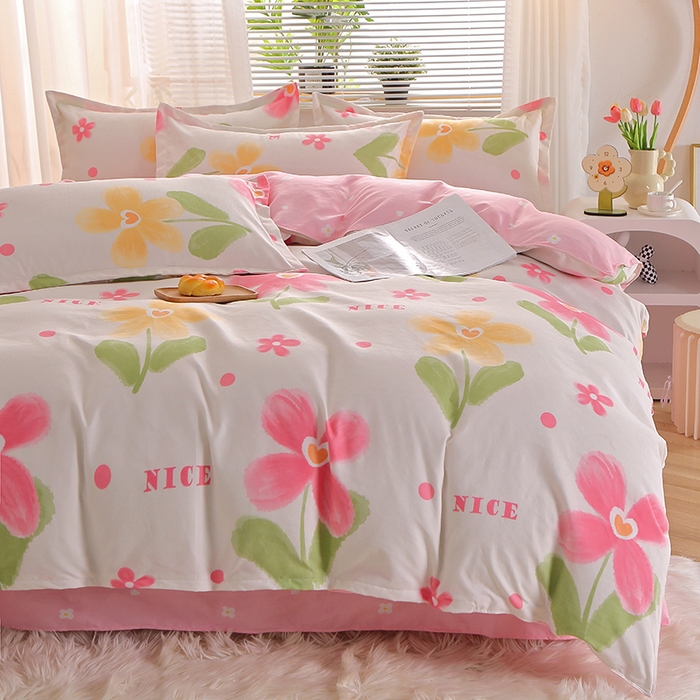 91家纺网 家纺一手货源 找家纺 北部居 2025新款加厚化纤单被套 花曼