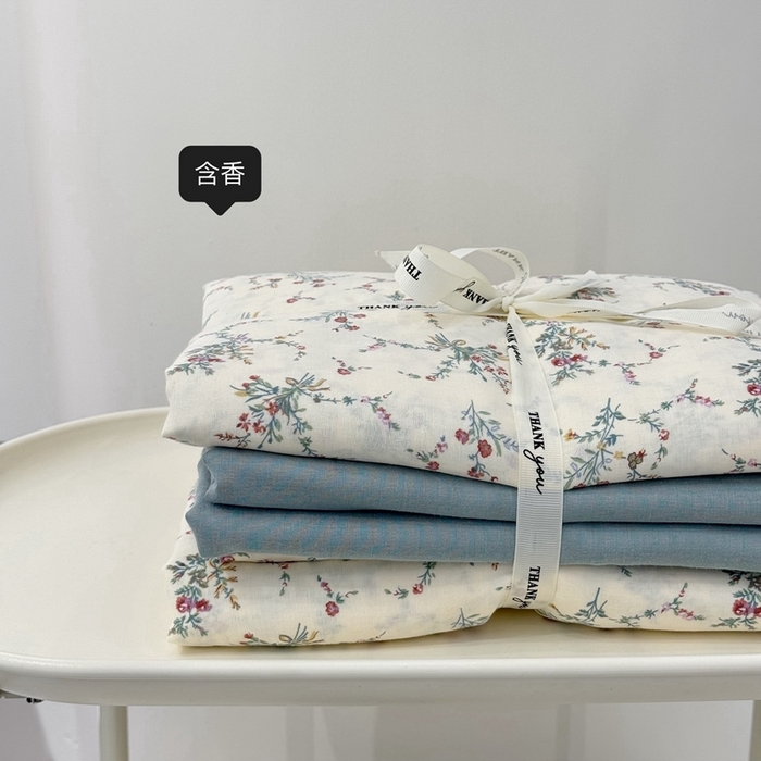 91家纺网 家纺一手货源 找家纺 安莱生活 2024新款高奢全棉新疆棉双层纱四件套 含香