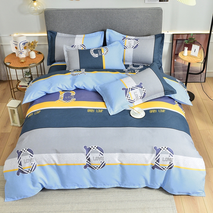 91家纺网 家纺一手货源 找家纺 北部居 2024新款加厚化纤四件套 畅想之旅