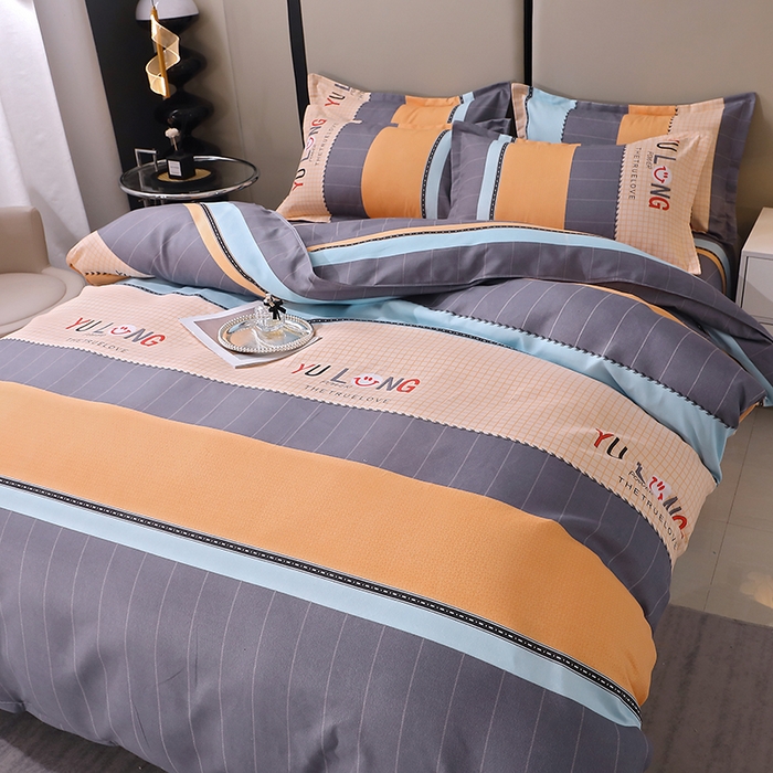 91家纺网 家纺一手货源 找家纺 北部居 2024新款加厚化纤四件套 孟菲斯