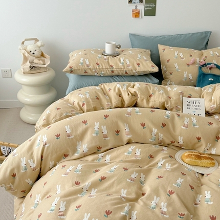 91家纺网 家纺一手货源 找家纺 （总）安莱生活 2024新款高奢全棉新疆棉双层纱四件套