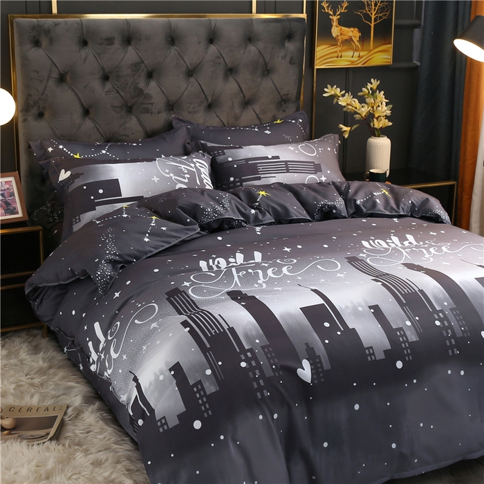 91家纺网 家纺一手货源 找家纺 北部居 2024新款加厚化纤单被套 伦敦之夜