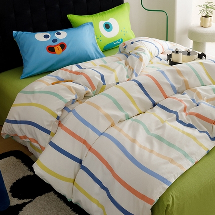 珺柔家纺 2024年款13070全棉数码印花四件套 五彩世界