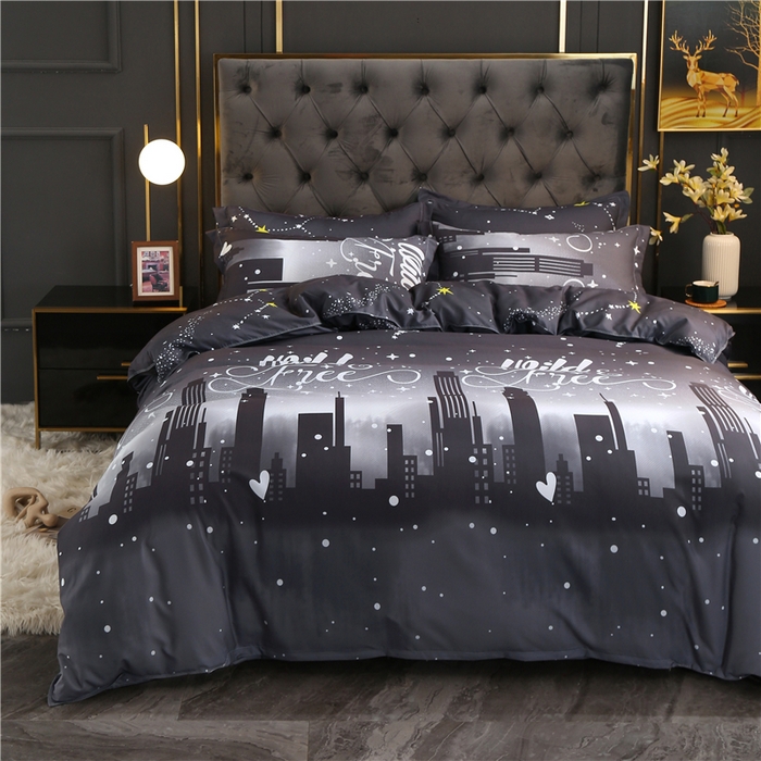 91家纺网 家纺一手货源 找家纺 北部居 2024新款加厚化纤单被套 伦敦之夜