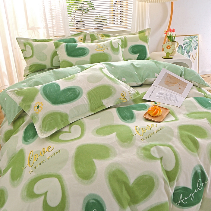 91家纺网 家纺一手货源 找家纺 北部居 2025新款加厚化纤单被套 爱在心田