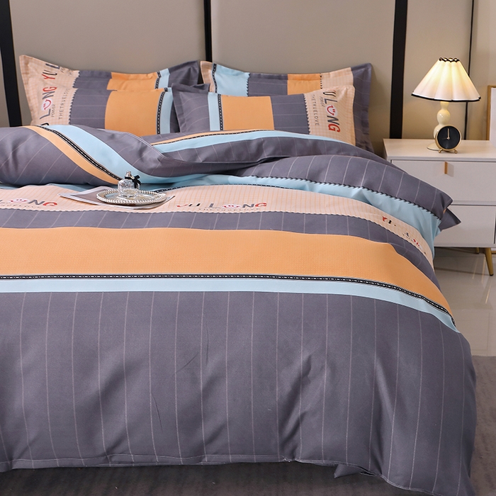 91家纺网 家纺一手货源 找家纺 北部居 2024新款加厚化纤四件套 孟菲斯