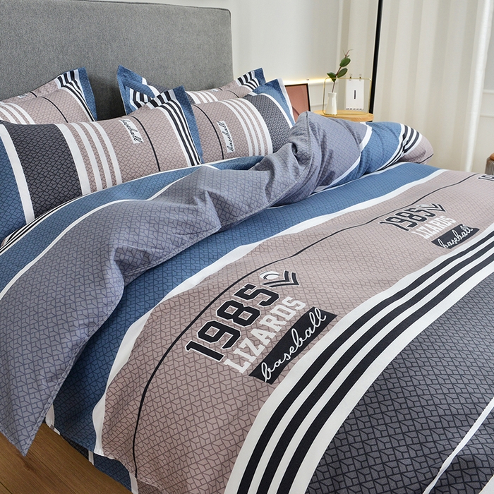 91家纺网 家纺一手货源 找家纺 北部居 2024新款加厚化纤四件套 摩卡庄园