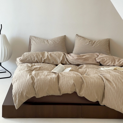 91家纺网 家纺一手货源 找家纺 例外Home 2024新款美拉德A类提花星河全棉四件套 美拉德星河-燕麦