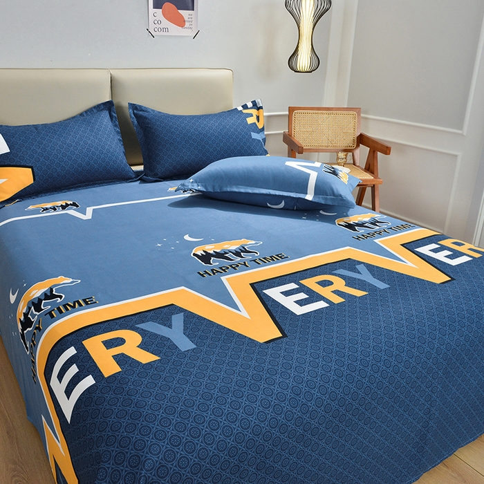 91家纺网 家纺一手货源 找家纺 北部居 2024新款加厚化纤四件套 缤纷青春