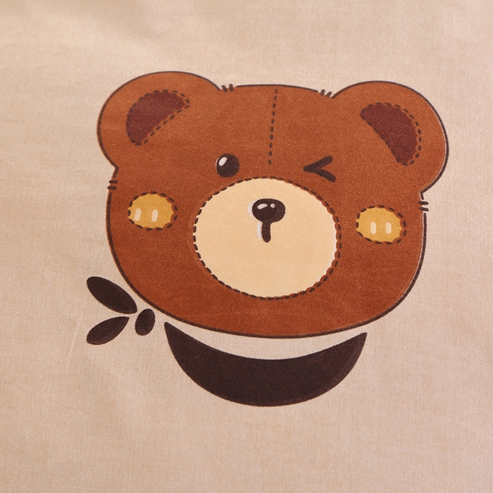 91家纺网 家纺一手货源 找家纺 北部居 2024新款加厚化纤四件套 小熊