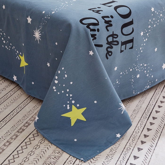 91家纺网 家纺一手货源 找家纺 北部居 2024新款加厚化纤四件套 星空梦想