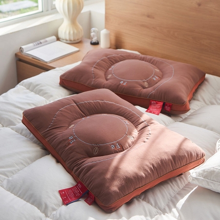 （总）梵希良品家纺 2024新款磨绒保暖咖啡碳枕头枕芯