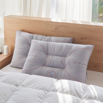 （总）梵希良品家纺 2024新款咖啡豆磨绒枕保暖护颈枕头枕芯