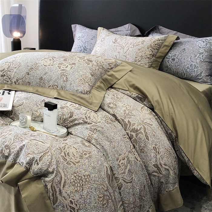 91家纺网 家纺一手货源 找家纺 鹿班家居 2024新款100支长绒棉系列——古堡印象 场景一（标准会员-20） 麦穗色