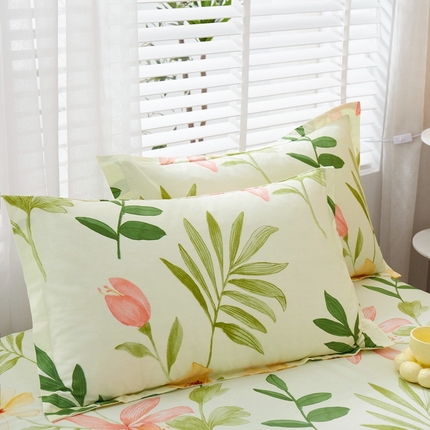 名优家纺 2024新款13070全棉印花系列单品枕套 花之恋