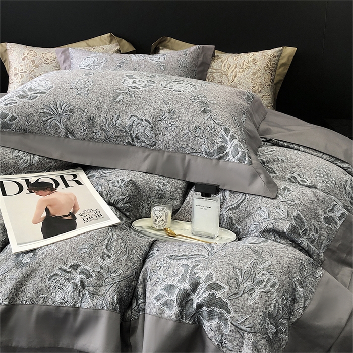 91家纺网 家纺一手货源 找家纺 鹿班家居 2024新款100支长绒棉系列——古堡印象 场景一（标准会员-20） 卡里布蓝