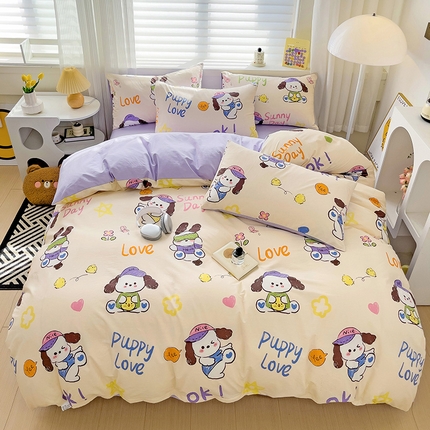 91家纺网 家纺一手货源 找家纺 （总）富馨莱 2024年新款13372纯棉小清新四件套