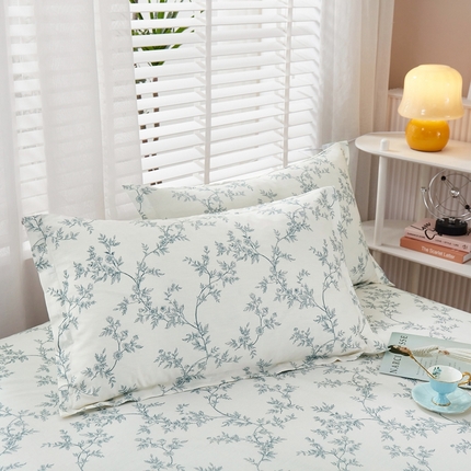 名优家纺 2024新款13070全棉印花系列单品枕套 满庭