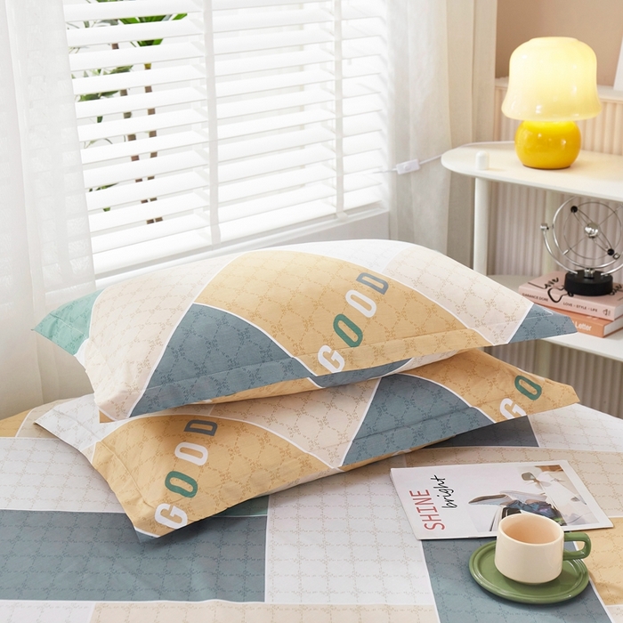 91家纺网 家纺一手货源 找家纺 名优家纺 2024新款13070全棉印花系列单品枕套 街角咖啡