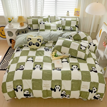 91家纺网 家纺一手货源 找家纺 （总）富馨莱 2024年新款13372纯棉小清新四件套