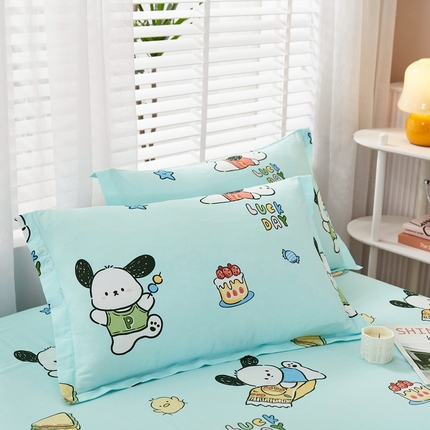 名优家纺 2024新款13070全棉印花系列单品枕套 萌宠时代