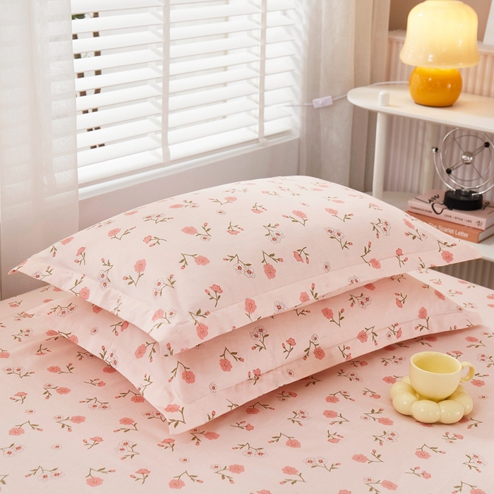 91家纺网 家纺一手货源 找家纺 名优家纺 2024新款13070全棉印花系列单品枕套 春意悠悠