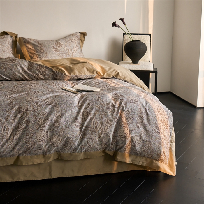 91家纺网 家纺一手货源 找家纺 鹿班家居 2024新款100支长绒棉系列——古堡印象 场景二（标准会员-20） 麦穗色