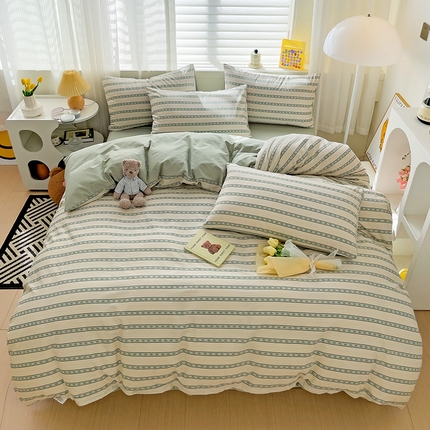 91家纺网 家纺一手货源 找家纺 （总）富馨莱 2024年新款13372纯棉小清新四件套