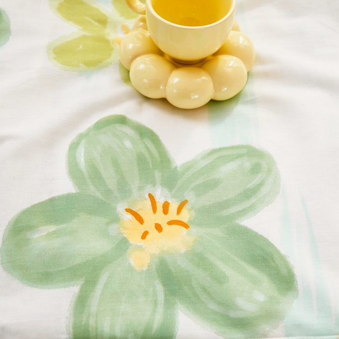 91家纺网 家纺一手货源 找家纺 名优家纺 2024新款13070全棉印花系列单品枕套 半夏花语