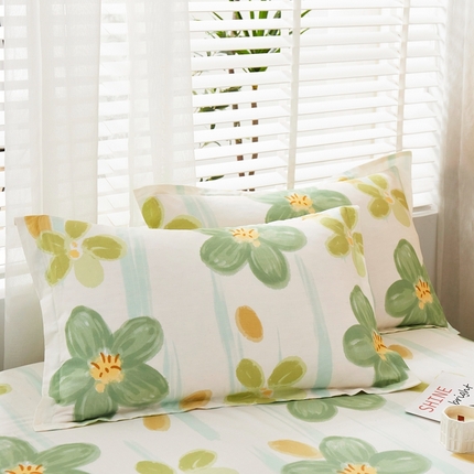 名优家纺 2024新款13070全棉印花系列单品枕套 半夏花语