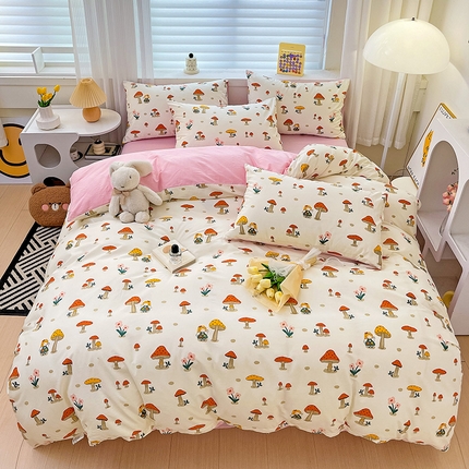 91家纺网 家纺一手货源 找家纺 （总）富馨莱 2024年新款13372纯棉小清新四件套