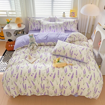 91家纺网 家纺一手货源 找家纺 （总）富馨莱 2024年新款13372纯棉小清新四件套