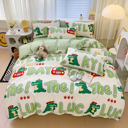 91家纺网 家纺一手货源 找家纺 （总）富馨莱 2024年新款13372纯棉小清新四件套