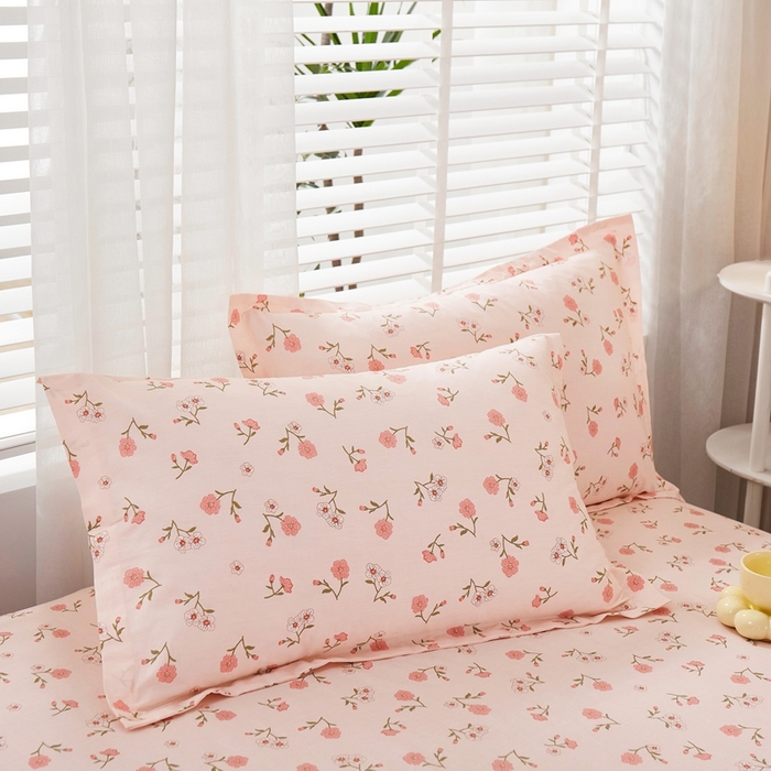 91家纺网 家纺一手货源 找家纺 名优家纺 2024新款13070全棉印花系列单品枕套 春意悠悠