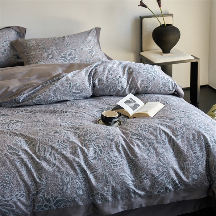 91家纺网 家纺一手货源 找家纺 鹿班家居 2024新款100支长绒棉系列——古堡印象 场景二（标准会员-20） 卡里布蓝