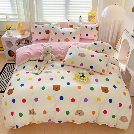 91家纺网 家纺一手货源 找家纺 （总）富馨莱 2024年新款13372纯棉小清新四件套