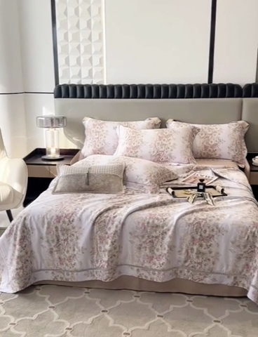 91家纺网 家纺一手货源 找家纺 娇逸家居 2024新款40天丝莫代尔镂空款夏凉被（第二批） 伯利兹-咖