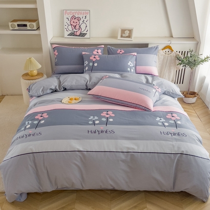 91家纺网 家纺一手货源 找家纺 （总）首爱 2025新款纯棉四件套斜纹印花四件套全棉四件套