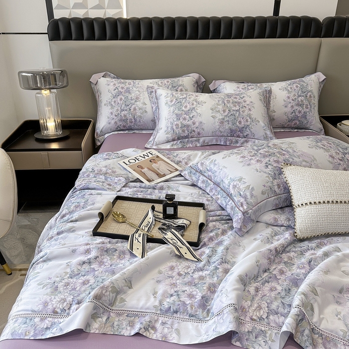 91家纺网 家纺一手货源 找家纺 娇逸家居 2024新款40天丝莫代尔镂空款夏凉被（第二批） 伯利兹-紫