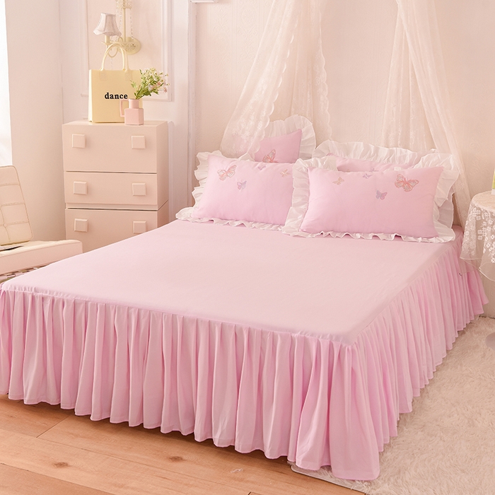 91家纺网 家纺一手货源 找家纺 绒世界 2024四季款云锦棉刺绣绣花四件套-羽蝶系列 羽蝶-粉色