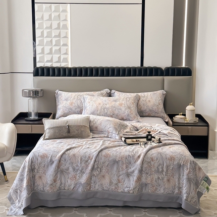 91家纺网 家纺一手货源 找家纺 娇逸家居 2024新款40天丝莫代尔镂空款夏凉被（第二批） 密林