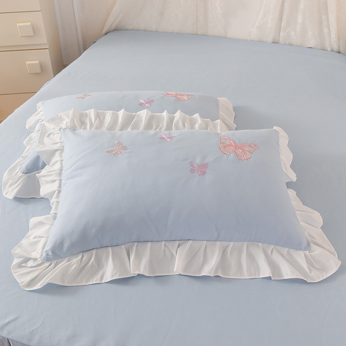 91家纺网 家纺一手货源 找家纺 欧冠家纺 2024四季款云锦棉刺绣绣花四件套-羽蝶 羽蝶-慕蓝