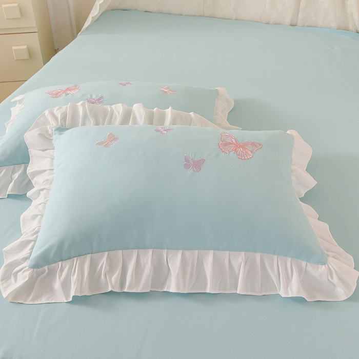 91家纺网 家纺一手货源 找家纺 欧冠家纺 2024四季款云锦棉刺绣绣花四件套-羽蝶 羽蝶-碧绿