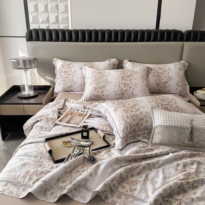 91家纺网 家纺一手货源 找家纺 娇逸家居 2024新款40天丝莫代尔镂空款夏凉被（第二批） 伯利兹-咖