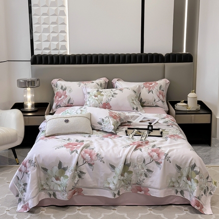 91家纺网 家纺一手货源 找家纺 娇逸家居 2024新款40天丝莫代尔镂空款夏凉被（第二批） 浅梦-粉