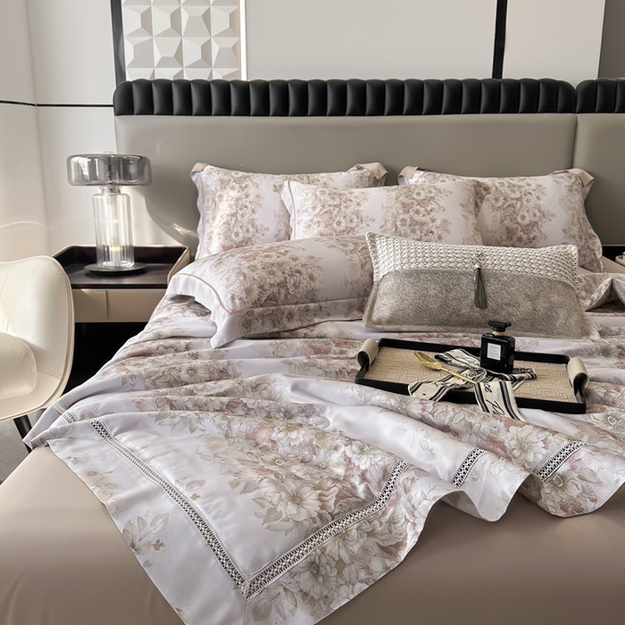 91家纺网 家纺一手货源 找家纺 娇逸家居 2024新款40天丝莫代尔镂空款夏凉被（第二批） 伯利兹-咖