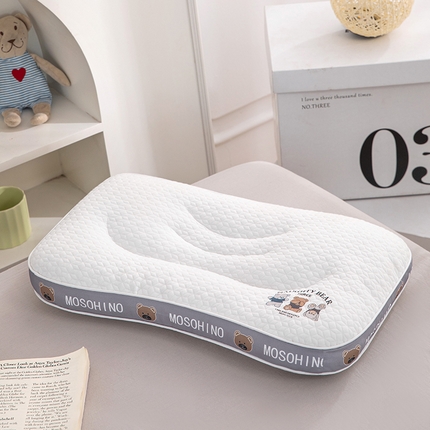 91家纺网 家纺一手货源 找家纺 （总）织布人 2024新款枕芯针织卡通小熊亲子组合枕儿童学生成人枕定型护颈枕