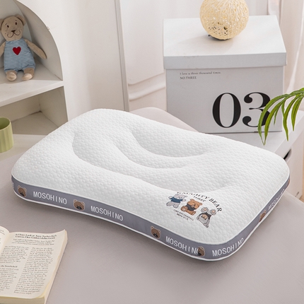 91家纺网 家纺一手货源 找家纺 （总）织布人 2024新款枕芯针织卡通小熊亲子组合枕儿童学生成人枕定型护颈枕