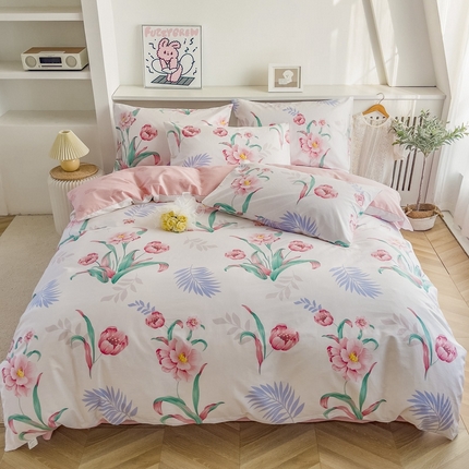 91家纺网 家纺一手货源 找家纺 （总）首爱 2025新款纯棉四件套斜纹印花四件套全棉四件套