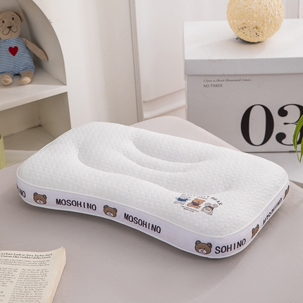 91家纺网 家纺一手货源 找家纺 （总）织布人 2024新款枕芯针织卡通小熊亲子组合枕儿童学生成人枕定型护颈枕